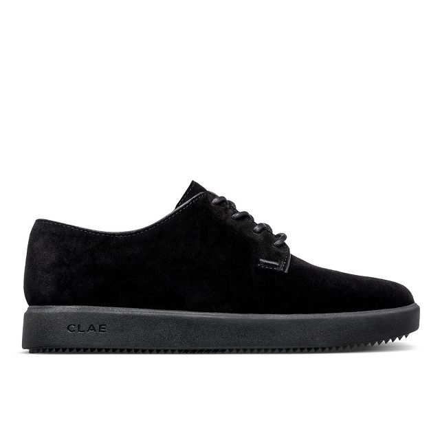 CLAE HOPKINS Shoes Mens USA275-Y13 In Triple Black Suede